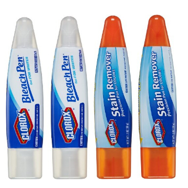 Clorox Laundry Pens, 2 Bleach Pens and 2 Stain Fighter Pens for Colors, 4 Pens, Only $8.15, free shipping after clipping coupon and using SS