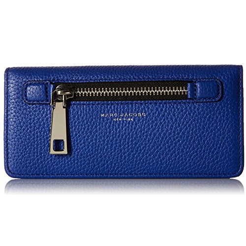 Marc Jacobs Gotham Open Face Wallet Checkbook Wallet Cobalt Blue, Only $78.75, You Save $96.25(55%)
