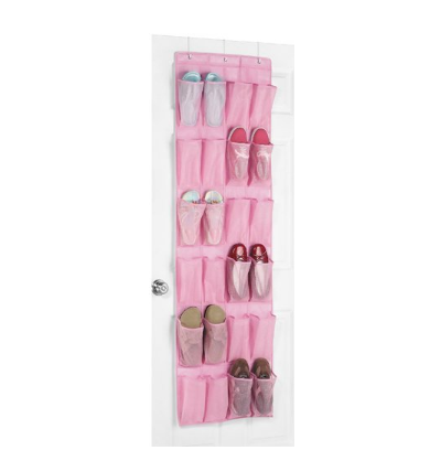 Whitmor 6636-1253-PINK Fashion Polypro color Organizer Collection Over-the-Door Shoe Organizer, Pink only $5.75