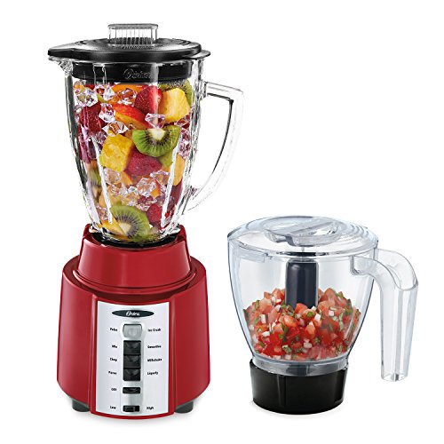 Oster Rapid Blend 8-Speed Blender with Glass Jar and Bonus 3-Cup Food Processor, Metallic Red, BCCG08-RFP-NP9, Only $25.02
