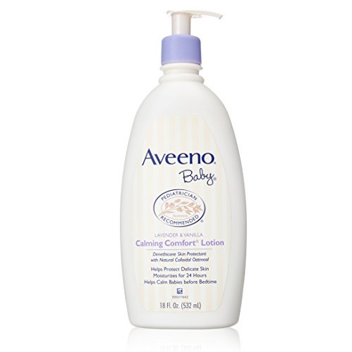 Aveeno Baby Calming Comfort Moisturizing Lotion, Lavender & Vanilla, 18 Fluid Ounce, Only $5.57 free shipping after clipping coupon and using SS