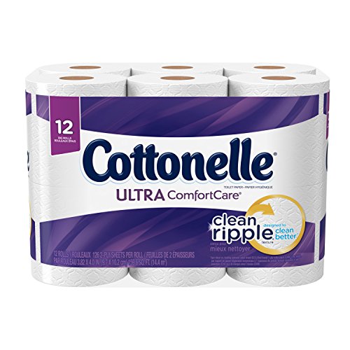 Cottonelle 超舒适卫生纸 12卷装，原价$9.99，点击Coupon后仅售$5.50