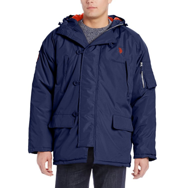 U.S. Polo Assn. Men's Long Snorkel Jacket with Hood ONLY $18.43