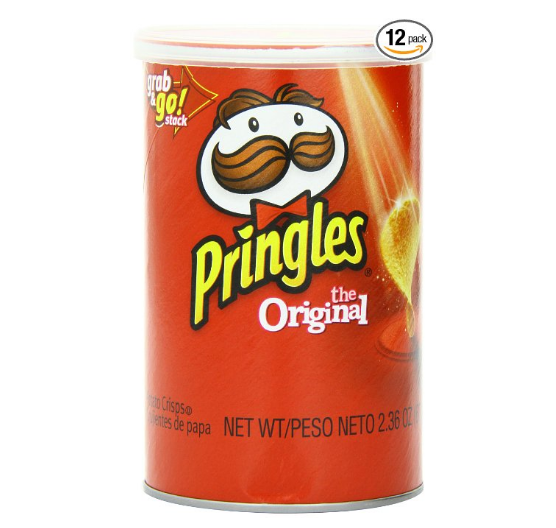 Pringles 原味薯片，2.36盎司(12罐), 现点击coupon 后仅售$5.58