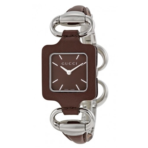GUCCI 1921 Brown Dial Brown Leather Ladies Watch Item No. YA130403, only $389.00, free shipping