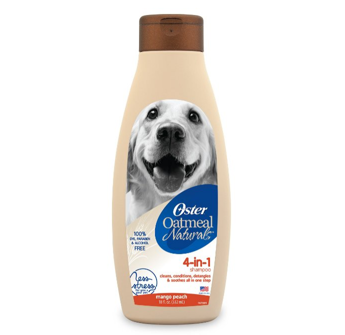 Oster Oatmeal 宠物天然4-1沐浴乳，18盎司，现点击coupon后仅售$3.43