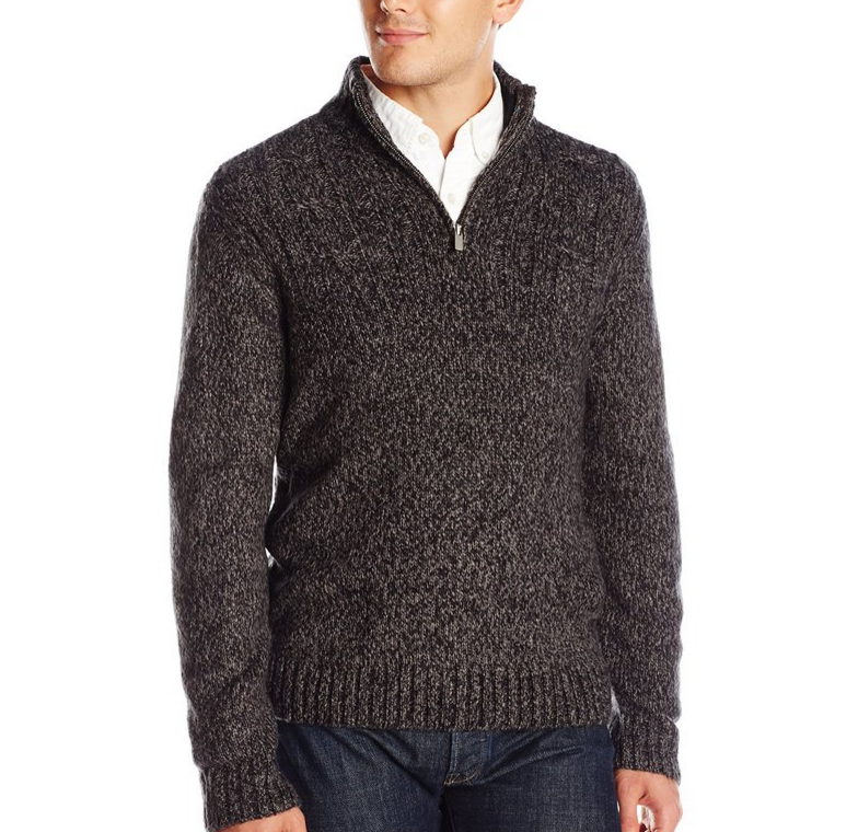Axist Men's Quarter-Zip Long-Sleeve Sweater ONLY $19.95