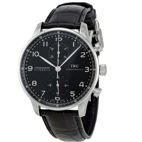 IWC Portuguese Automatic Chronograph Black Dial Men's Watch 3714-47 Item No. IW371447, only $5300.00, free shipping after using coupon code
