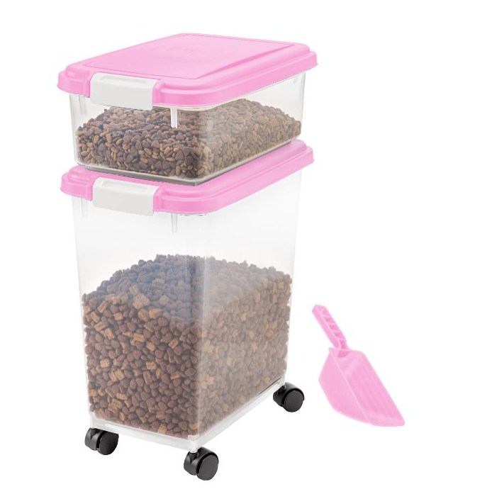 IRIS 寵物口糧零食盒套裝,粉色, 現僅售$11.98