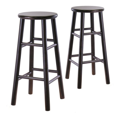 Winsome Wood S/2 Wood 30-Inch Bar Stools, Espresso Finish, Only $43.00, You Save $27.00(39%)