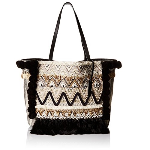 Rebecca Minkoff Taj Tote Shoulder Bag, Black/White Multi, One Size, Only	$62.67 , free shipping