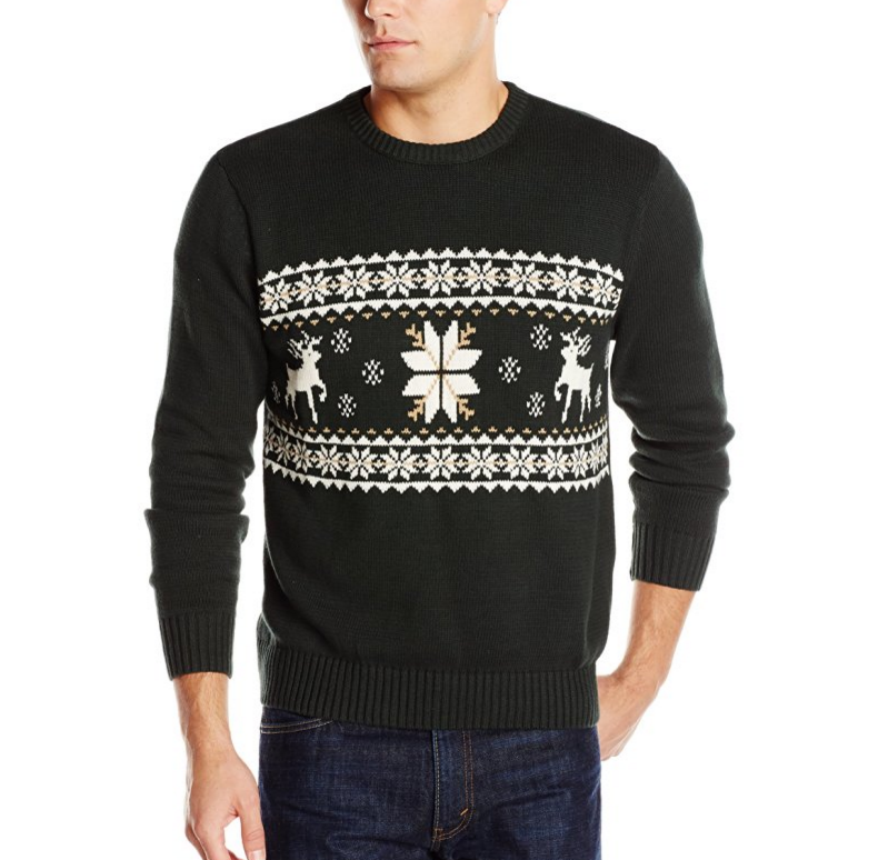 Dockers Men's Reindeer and Snowflake Crew Sweater only $13.41