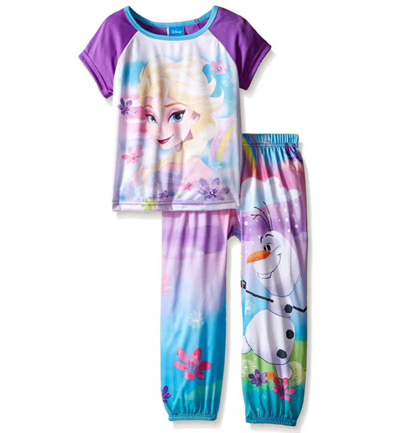 Disney Girls Frozen Elsa and Olaf A Chilly Wonderland 2-Piece Pajama Set only $14.22