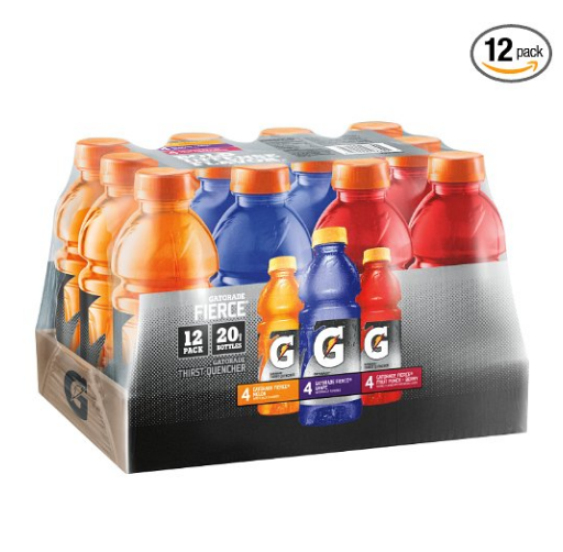 Gatorade Fierce Thirst Quencher Variety Pack, 20 Ounce Bottles (Pack of 12) only $7.20