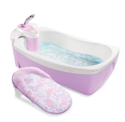 Summer Infant Lil' Luxuries Whirlpool Bubbling Spa and Shower Tub, Violet only $49.30
