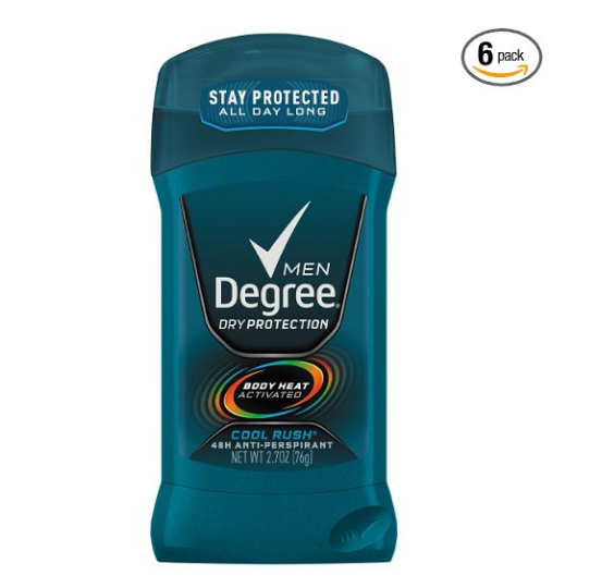 6-Pack Degree Men Dry Protection Antiperspirant in Cool Rush for $9.31 via clip coupon
