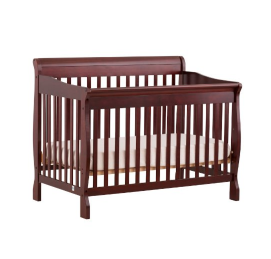 Stork Craft Modena 4 in 1 Fixed Side Convertible Crib, Cherry only $179.88