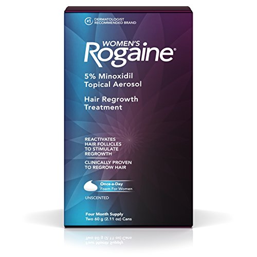 Women's Rogaine Treatment for Hair Loss and Hair Thinning Once-A-Day Minoxidil Foam, Four Month Supply, Only $25.97, free shipping