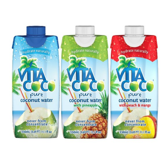 Vita Coco 天然椰子水-综合口味 11.1盎司x12盒, 现点击coupon后仅售$16.38,免运费！