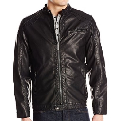 Perry Ellis Men's Faux Leather (Pu) Zip Front Open Bottom $26.84 FREE Shipping