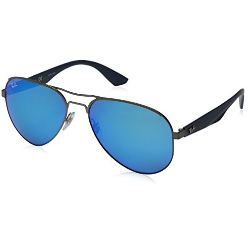 Ray-Ban Men's 0RB3523 Aviator Sunglasses, Matte Gunmetal, 59 mm, Only $69.40, You Save $85.60(55%)