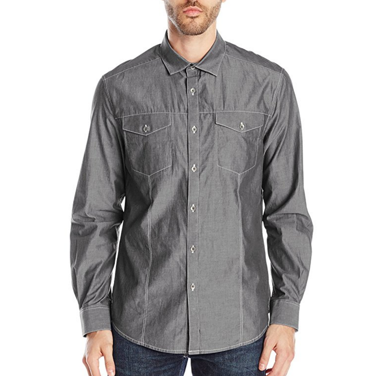 Kenneth Cole REACTION Men's Long Sleeve Woven Shirt only $10.10