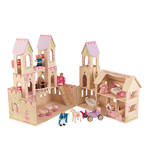 KidKraft 木质公主城堡娃娃屋，带家具和人偶，原价$96.99，现仅售$50.00，免运费