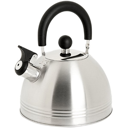 Mr. Coffee Carterton Stainless Steel Whistling Tea Kettle, 1.5-Quart $7.97