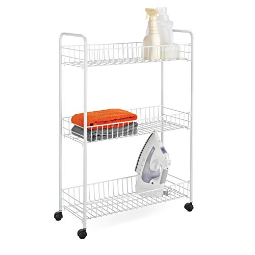 Honey-Can-Do CRT-01149 3-Tier Laundry Cart, White, Only $9.46