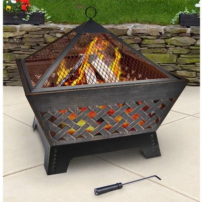 Landmann 25282 Barrone Fire Pit with Cover, 26-Inch, Antique Bronze, Only $51.96