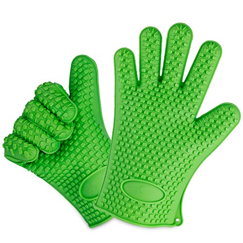 OXA Silicone Heat Resistant BBQ Grill Oven Gloves for Cooking, Baking, Smoking & Potholder, Set of 2,, Only $5.99