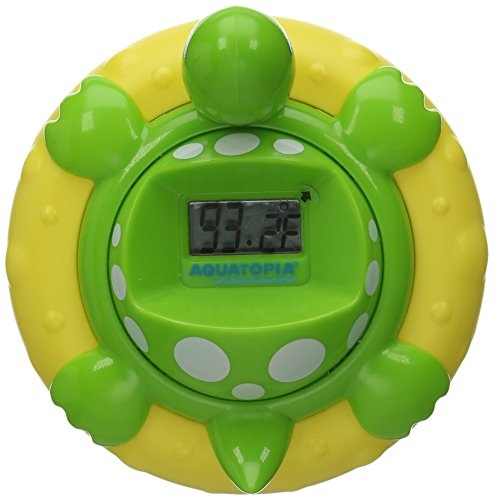 Aquatopia 綠藻龜 沐浴安全水溫計/溫度計報警器，原價$11.99，現僅售$9.09