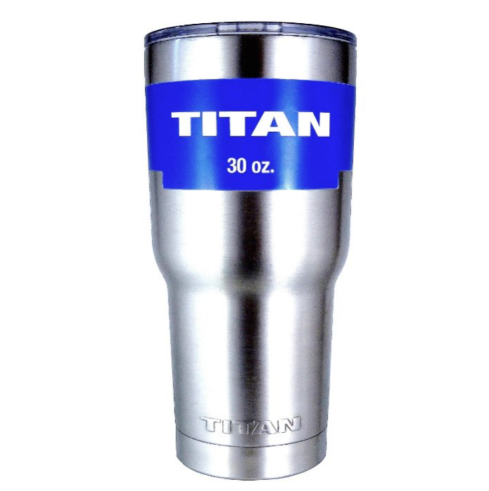 TITAN 30 oz. Premium Grade Stainless Steel Double Wall Vacuum Insulated Travel Tumbler Cup - Keeps COLD & HOT only $11.99