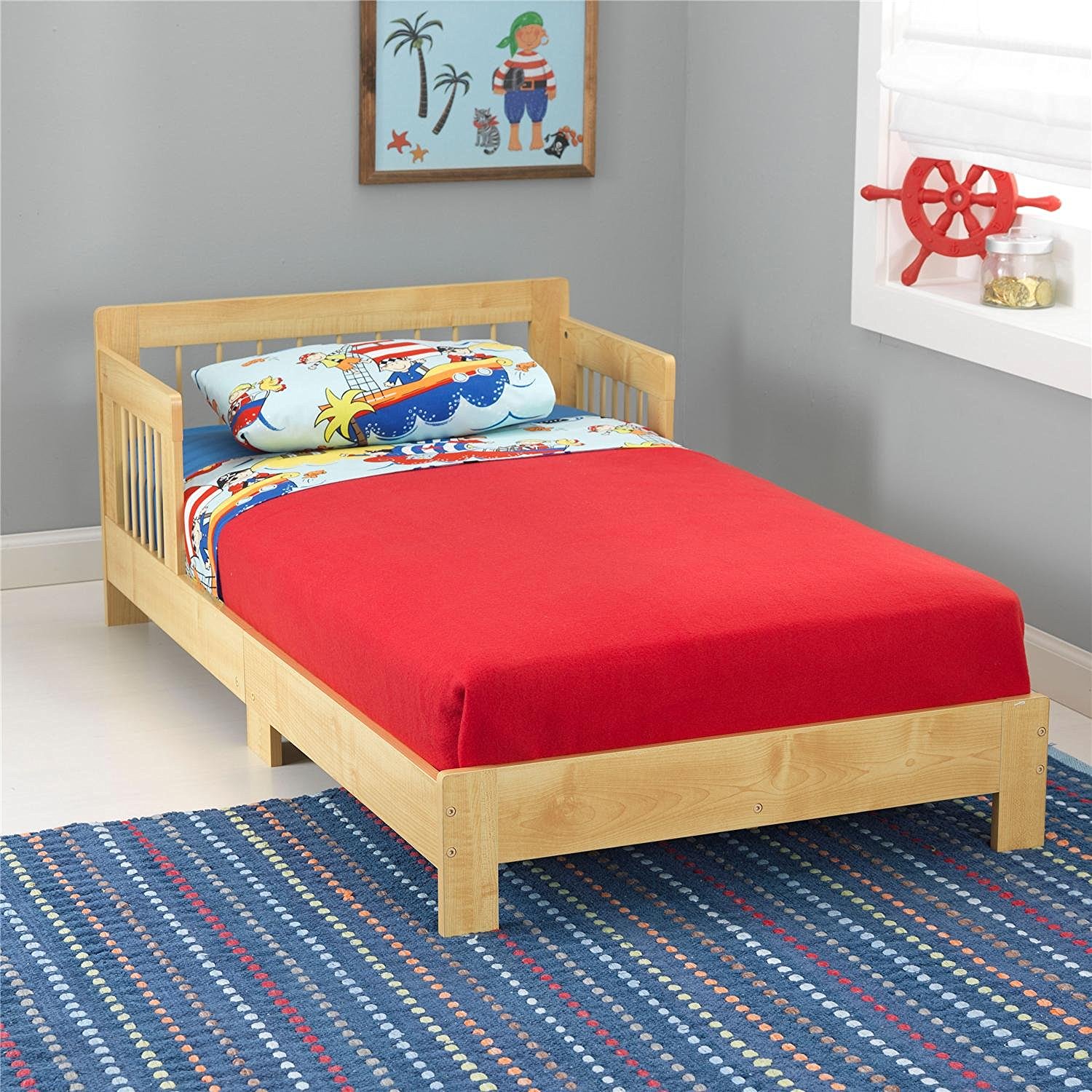 KidKraft Toddler Houston Bed, Natural, Only $49.91, You Save $46.08(48%)