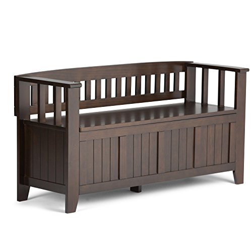 Simpli Home Acadian Entryway Bench, Rich Tobacco Brown, Only $69.42, You Save $210.57(75%)