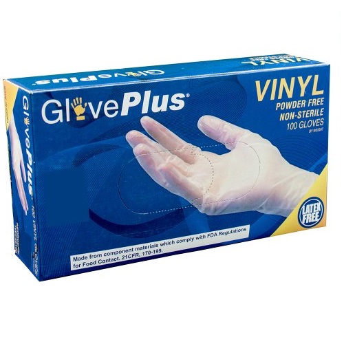 Ammex IVPF GlovePlus Vinyl Glove, Latex Free, Disposable, 4 mil Thickness, Powder Free, Medium (Box of 100), Only $4.37, free shipping after using SS