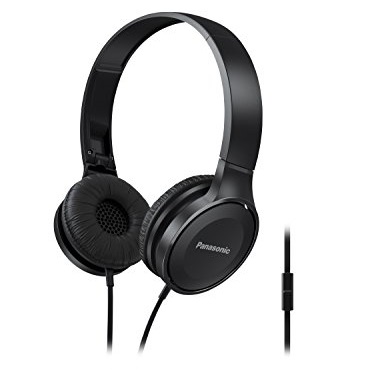Panasonic Best in Class Over-the-Ear Stereo Headphones RP-HF100M-K (Black) Integrated Mic and Controller, Travel-Fold Design, Matt Finish, iPhone, Android Compatible, Only $18.74, You Save $6.25(25%)