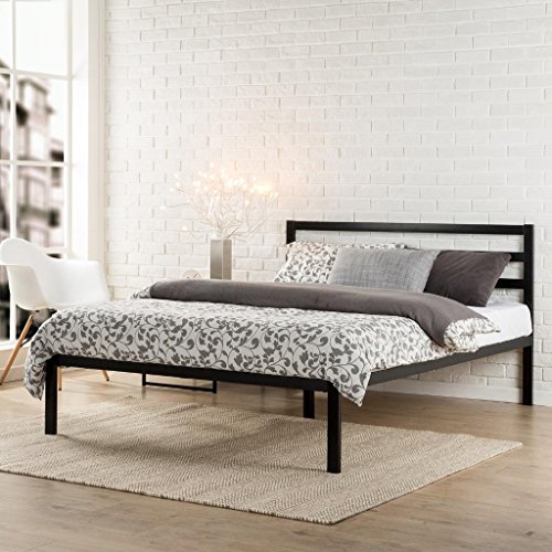 Zinus Mia Modern Studio 14 Inch Platform 1500H Metal Bed Frame / Mattress Foundation / Wooden Slat Support / With Headboard, Kingg, Only $99.00, free shipping