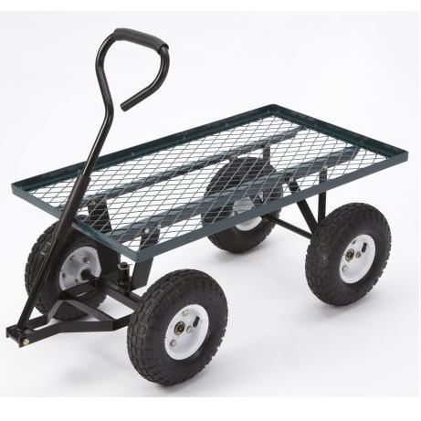Farm & Ranch FR100F Steel Flatbed Utility Cart with Padded Pull Handle and 10-Inch Pneumatic Tires, 300-Pound Capacity, 34-Inches by 18-Inches, Green Finish, only $30.40