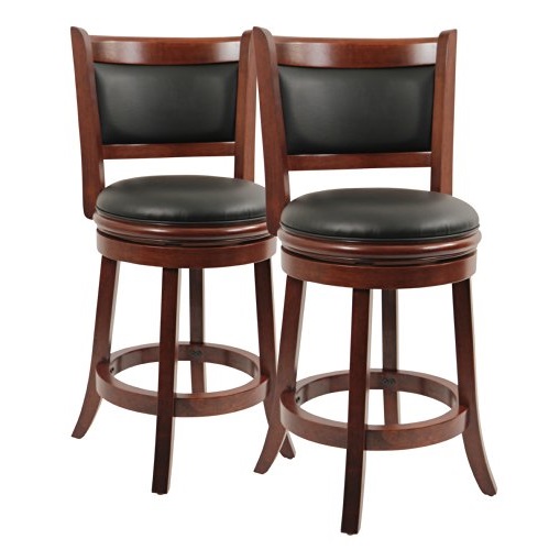 Boraam 9824 Augusta Swivel Stool, 24-Inch, Cherry, 2-Pack, only $104.68, free shipping
