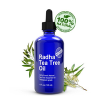 Radha Beauty Tea Tree Essential Oil 4 oz - 100% Pure Therapeutic Grade, only $14.36