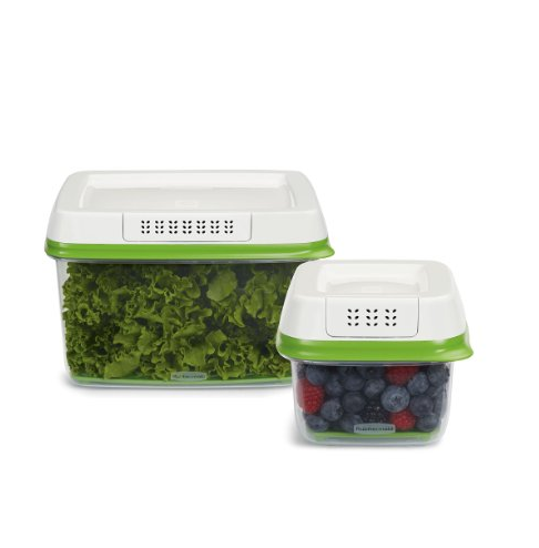Rubbermaid 2 Piece FreshWorks Produce Saver Food Storage Container Set, Small/Large, Green only $10.19 via clip coupon