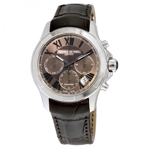 RAYMOND WEIL Parsifal Brown Dial Chronograph Automatic Men's Watch Item No. RW-7260-STC-00718, only $829.00, free shipping after using coupon code