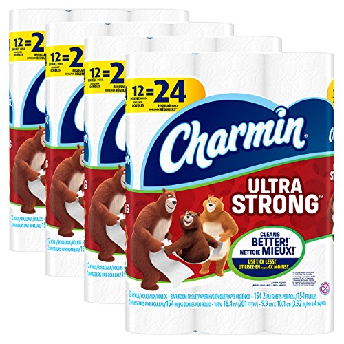 Charmin Ultra Strong Toilet Paper, Bath Tissue, Double Roll, 48 Count, only $22.39