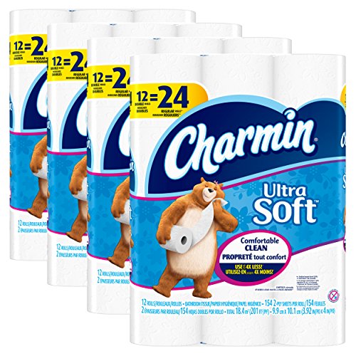 Charmin Ultra Soft Toilet Paper, Bath Tissue, Double Roll, 48 Count, only $19.75