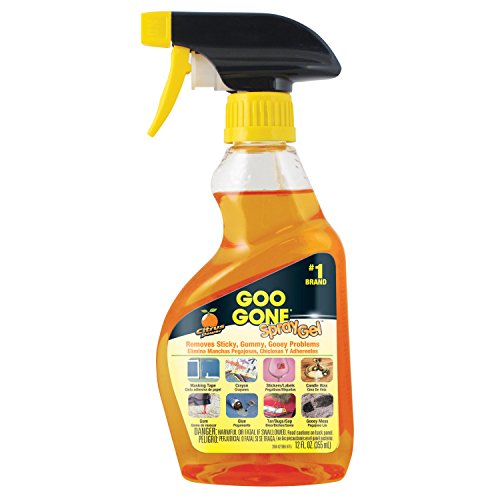 Goo Gone GGHS12 Goo Remover Spray Gel 12 oz, Removes Chewing Gum, Grease, Tar, Stickers, Labels, Tape Residue, Oil, Blood, Lipstick, Mascara, Shoe polish, Crayon, etc, only $4.19
