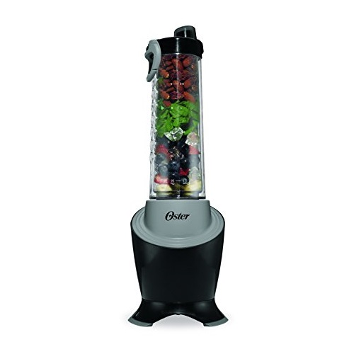 Oster MyBlend Pro Series Personal Blender with Condensation Free Bottle, Travel Clip and 4 Reusable Straws, Black/Grey, BLSTPB2-BGR, only $24.49