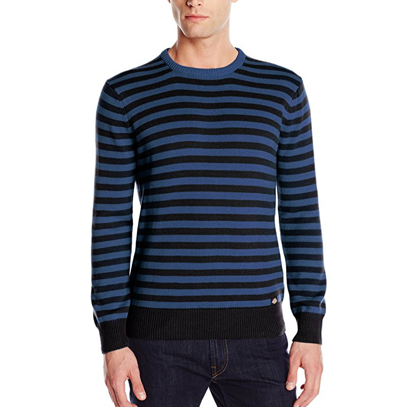 Dickies Men's Travis Allover Stripe Crew-Neck Sweater only $9.97