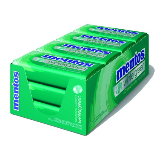 Mentos Sugar-Free Breath Mints, Wintergreen, 1.27 Ounce (Pack of 12) only $11.94 via coupon