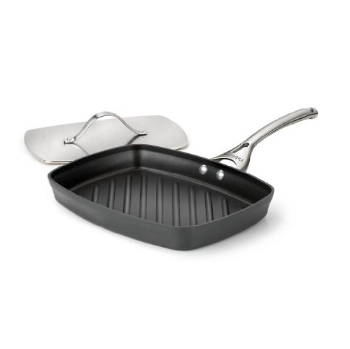 Calphalon Contemporary Hard-Anodized Aluminum Nonstick Cookware, Panini Pan and Press, 13 3/4-inch, Black, only  $29.99